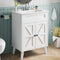 HOOBRO 24.2-Inch Bathroom Vanity with Ceramic Sink, Farmhouse Bathroom Cabinet with 2 Doors, White