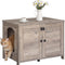 HOOBRO Cat Litter Box Enclosure, Hidden Cat Washroom Furniture with Divider, Wooden Pet House End Table, Large Cat Litter Box Cabinet, Greige BG03MW01G2