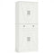 72 Inch Tall Modern Farmhouse Cupboard Cabinet with 4 Barn Doors-White