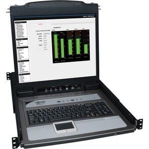 Tripp Lite NetDirector Console RM LCD KVM Switch with 8 Cables - Steel Housing 