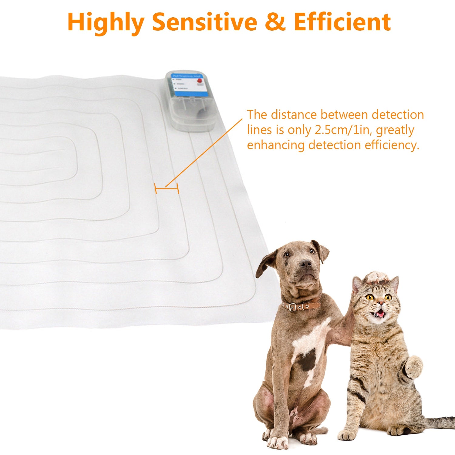 Electronic Pet Training Mat Indoor Safe Shock Training Pad for Dogs Cats Pet Barrier 60x12in with 3 Training Modes 