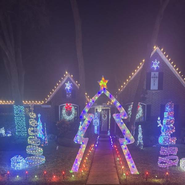 8.8 Feet Christmas Tree-shaped Archway with Top Star