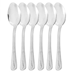 Gibson Home Tustin 6 Piece Stainless Steel Teaspoon Flatware Set in Silver - Free Shipping