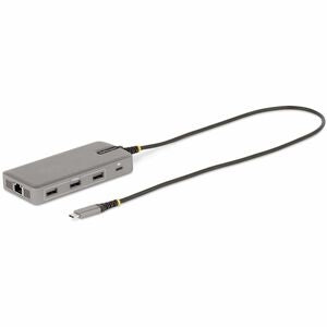 USB-C Triple-Monitor Multiport Adapter, HDMI & DisplayPort, 3x 10Gbps USB Hub, PD Pass-Through, GbE, Travel Docking Station 