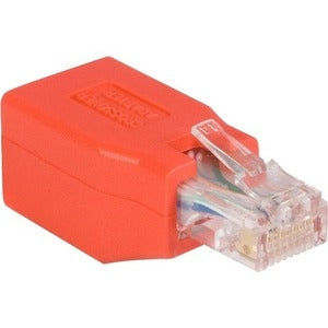 Crossover adapter - RJ-45 (M) - RJ-45 (F) - Gigabit - ( CAT 6 ) - red