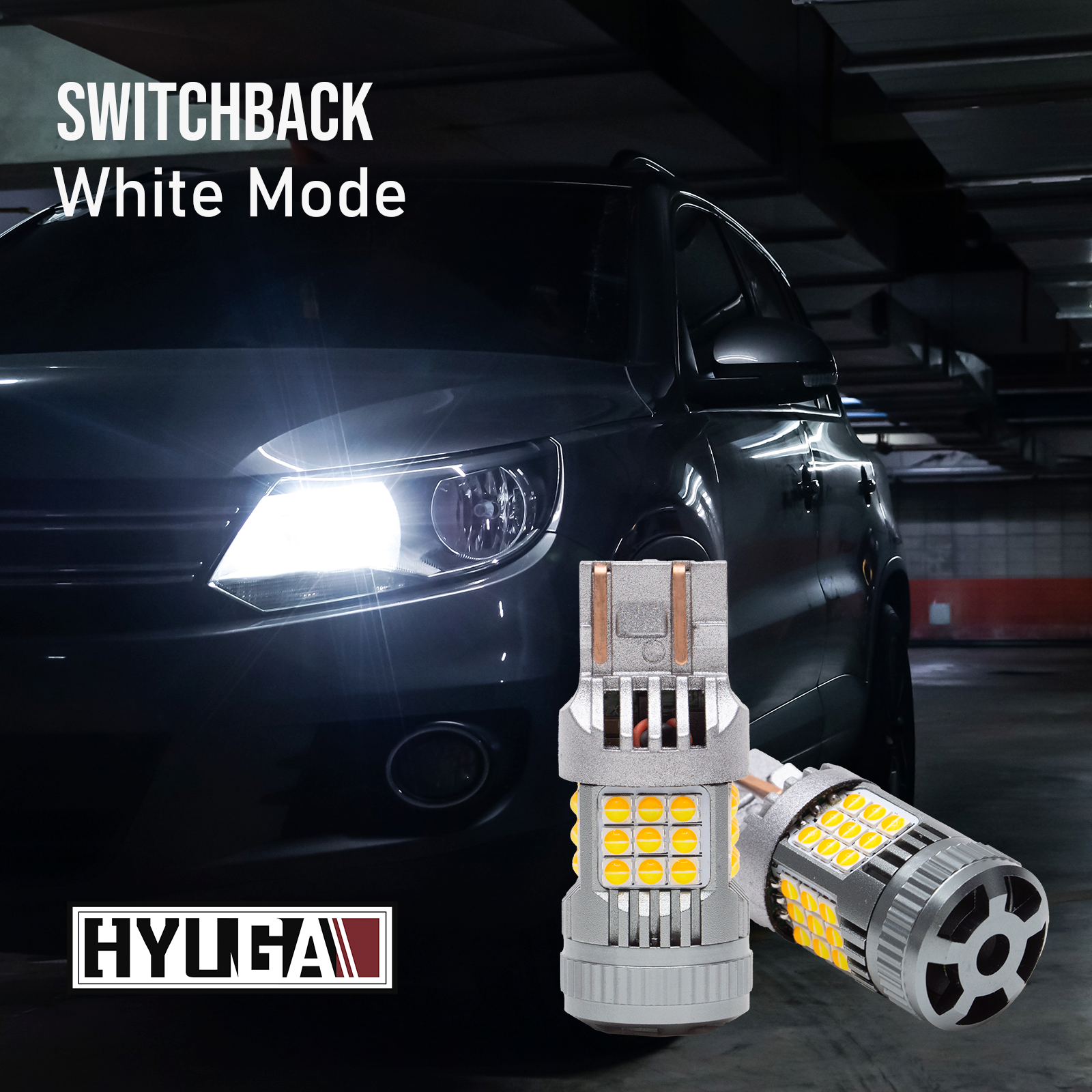 LED Switchback White / Amber Auto LED Bulb T20 7443 7444 36SMD Turn Signal Daytime Running Light DRL Parking Light (1 Pair) 