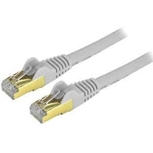 6ft CAT6a Ethernet Cable - 10 Gigabit Category 6a Shielded Snagless 100W PoE Patch Cord - 10GbE Gray UL Certified Wiring/TIA 