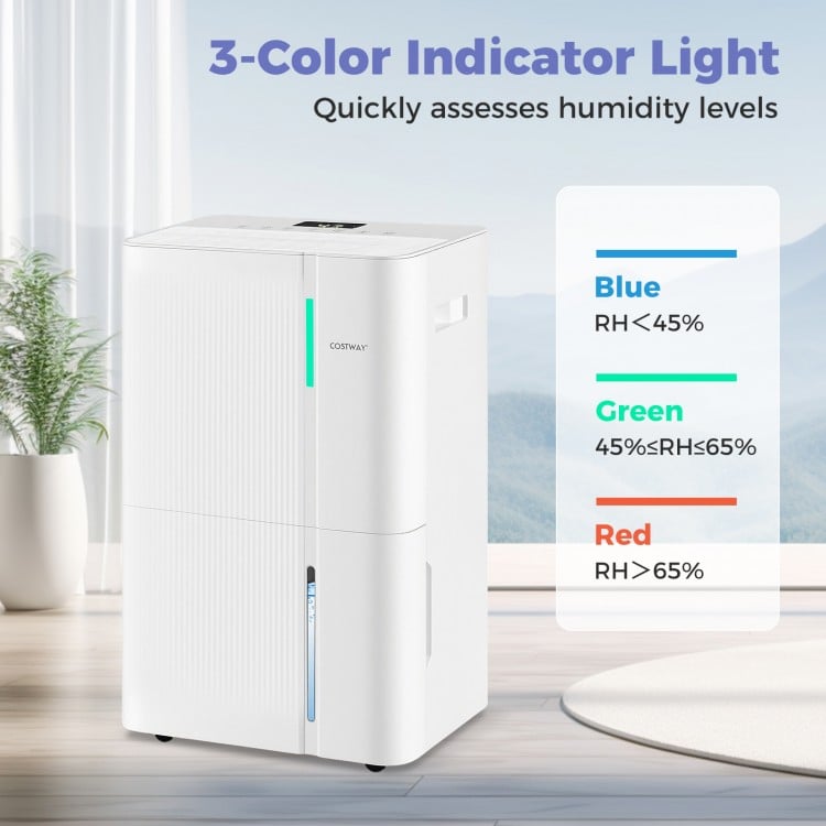 74/96 Pints Dehumidifier for Home 4500/5500 Sq. Ft Dehumidifier with 3 Modes