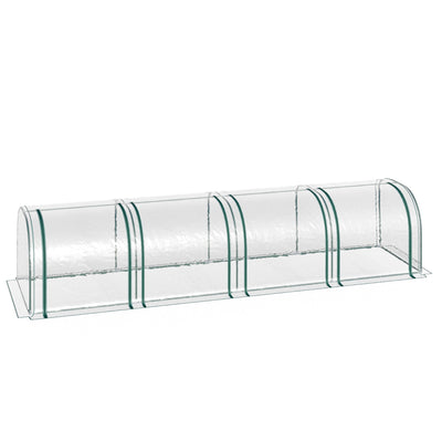 Outsunny 13' Portable Tunnel Greenhouse: With 4 Zippered Doors, Water/UV Resistant PVC Cover 