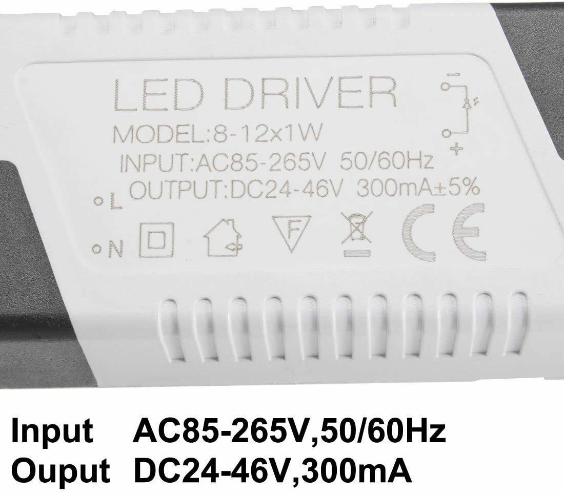 Constant Current 300mA DC 3-144V 1-40W LED Driver Power Supply~1040