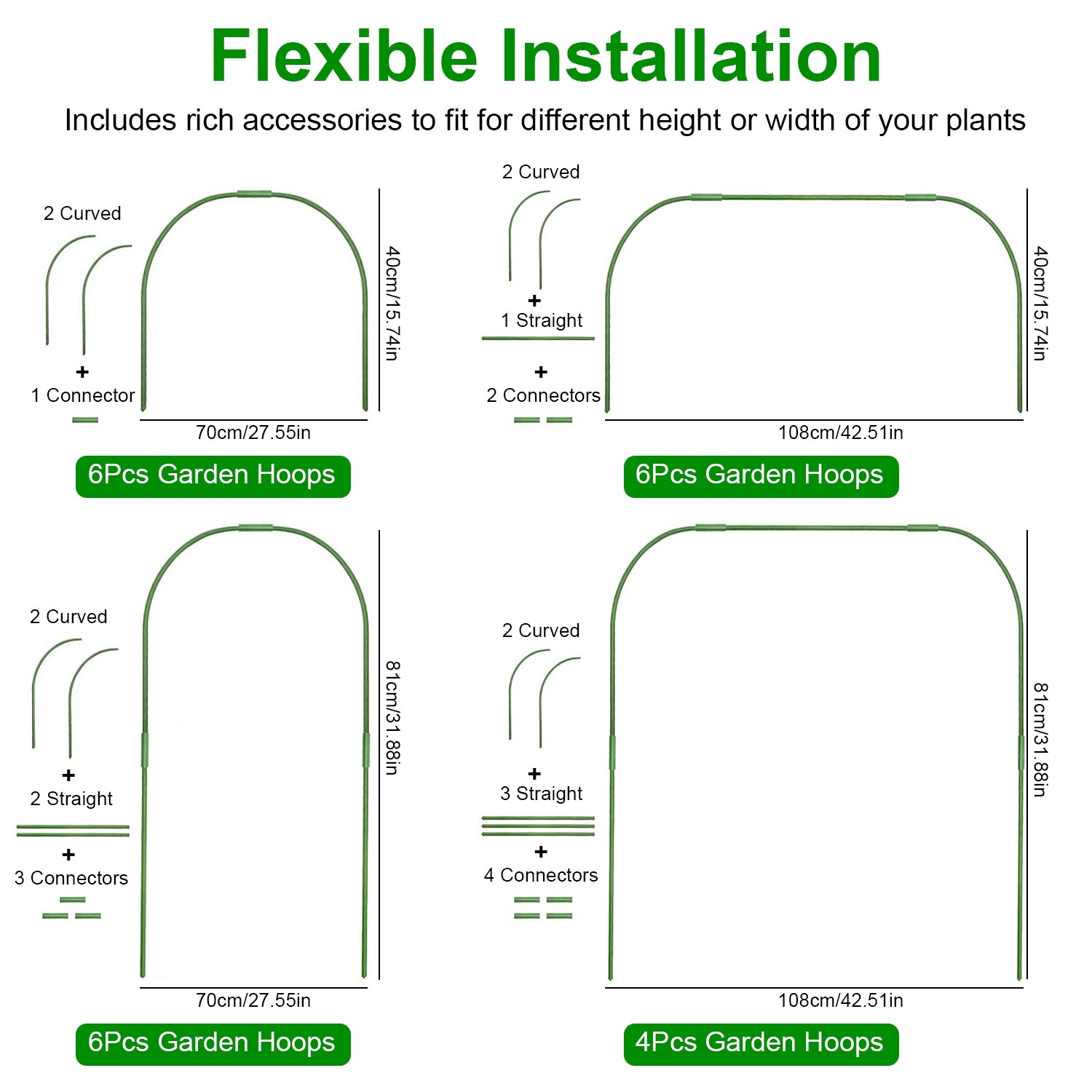 Garden Mesh Netting Kit With 8.2x25.9FT Ultra Fine Screen Mesh 12 Clips 6Pcs Garden Hoops Greenhouse Raised Bed Plant Covers Garden Barrier For Vegeta 