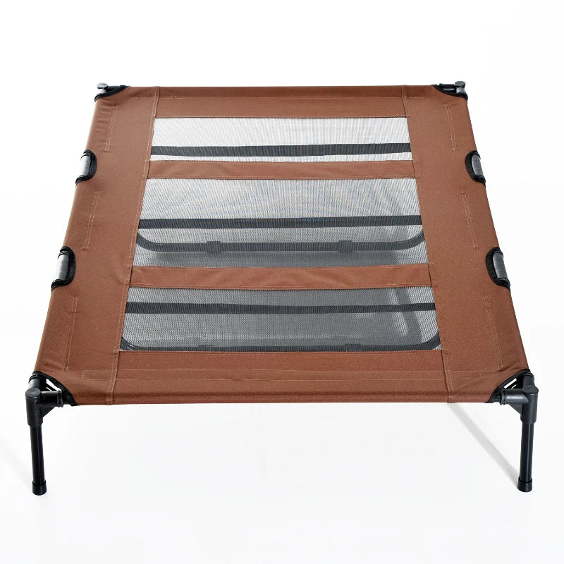 Elevated Dog Bed, Raised Dog Cot for XL Sized Dogs, Indoor & Outdoor, 48" x 36" x 9", Coffee