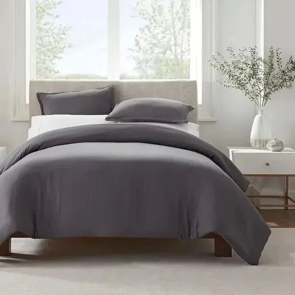Serta Simply Clean Pleated Duvet Cover Queen 