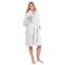 Knit Solid Sherpa Bathrobes S/M White