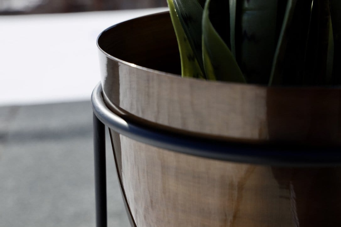 Rosita - Brass Planter On Stand 