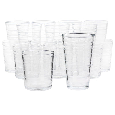 Gibson Home 16 Piece Swirl Clear Assorted Glassware Set - Free Shipping 