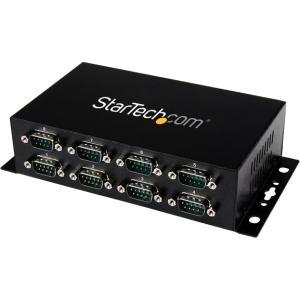 USB to Serial Adapter Hub - 8 Port - Industrial - Wall Mount - Din Rail - COM Port Retention - FTDI USB to RS232