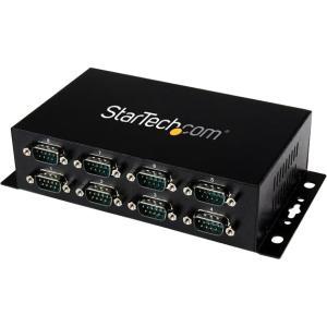 USB to Serial Adapter Hub - 8 Port - Industrial - Wall Mount - Din Rail - COM Port Retention - FTDI USB to RS232 