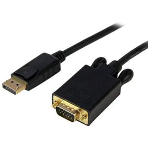 6ft (1.8m) DisplayPort to VGA Cable, Active DisplayPort to VGA Adapter Cable, 1080p Video, DP to VGA Monitor Converter Cable 