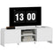 TV Stand for up to 65 Inch TV, Nordic Entertainment Center with 2 Cabinets and 2 Open Shelves for Living Room, White