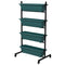 Outsunny Mobile 4-Tier Vertical Garden Planter with Wheels 4 Planting Boxes for Vegetables Flowers Green Outdoor Stand