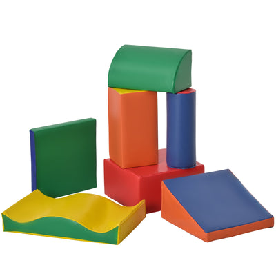 Soozier Soft Play Paradise: 7-Piece Freely-Assembled Climb & Crawl Equipment for 1-3 Years, Multicolored 