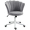 Office Chair, Armless Swivel Desk Chair with Adjustable Height, Backrest, Tilt Function for Office, Vanity, Grey