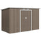 9' x 4' Garden Metal Storage Shed Outdoor Equipment Tool Box with Foundation Kit, Ventilation & Doors, Light Grey