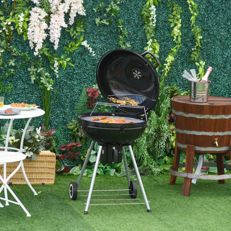Portable Kettle Charcoal Grill for Outdoor Grilling Heat Control BBQ Barbecue