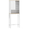 HOMCOM Over The Toilet Storage Cabinet, Bathroom Space Saver Cabinet with Adjustable Shelf, Bathroom Organizer, White