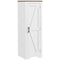 HOMCOM Farmhouse Style Accent Cabinet Adjustable Shelf Barn Door Storage White for Living Room Pantry