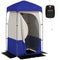 Camping Shower Tent, Portable Privacy Shelter with Solar Shower Bag, Removable Floor and Carrying Bag, Blue