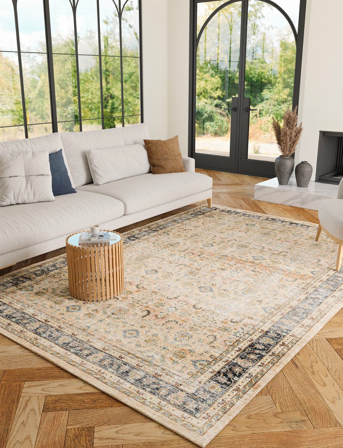 Miriam Yellow Beige Rug 