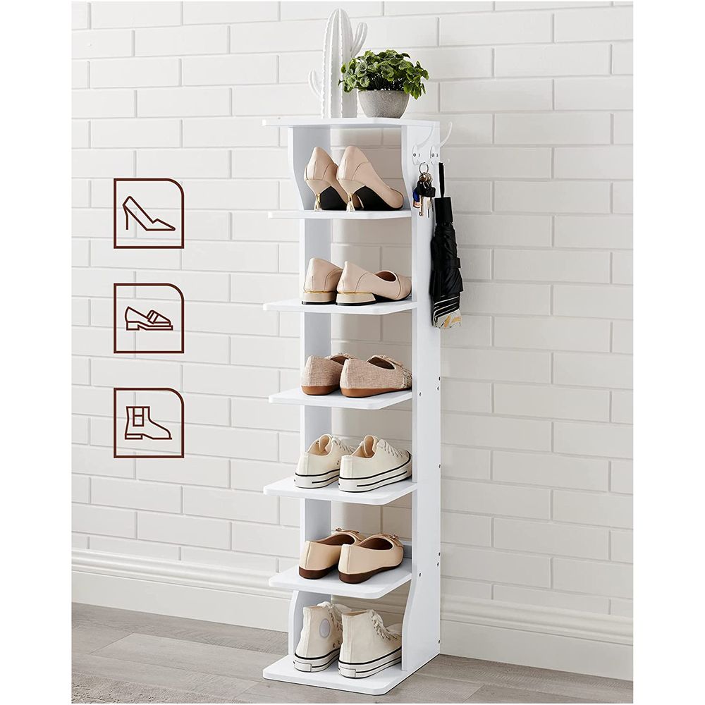 VASAGLE 6 Tier Slim Shoe Storage Rack 