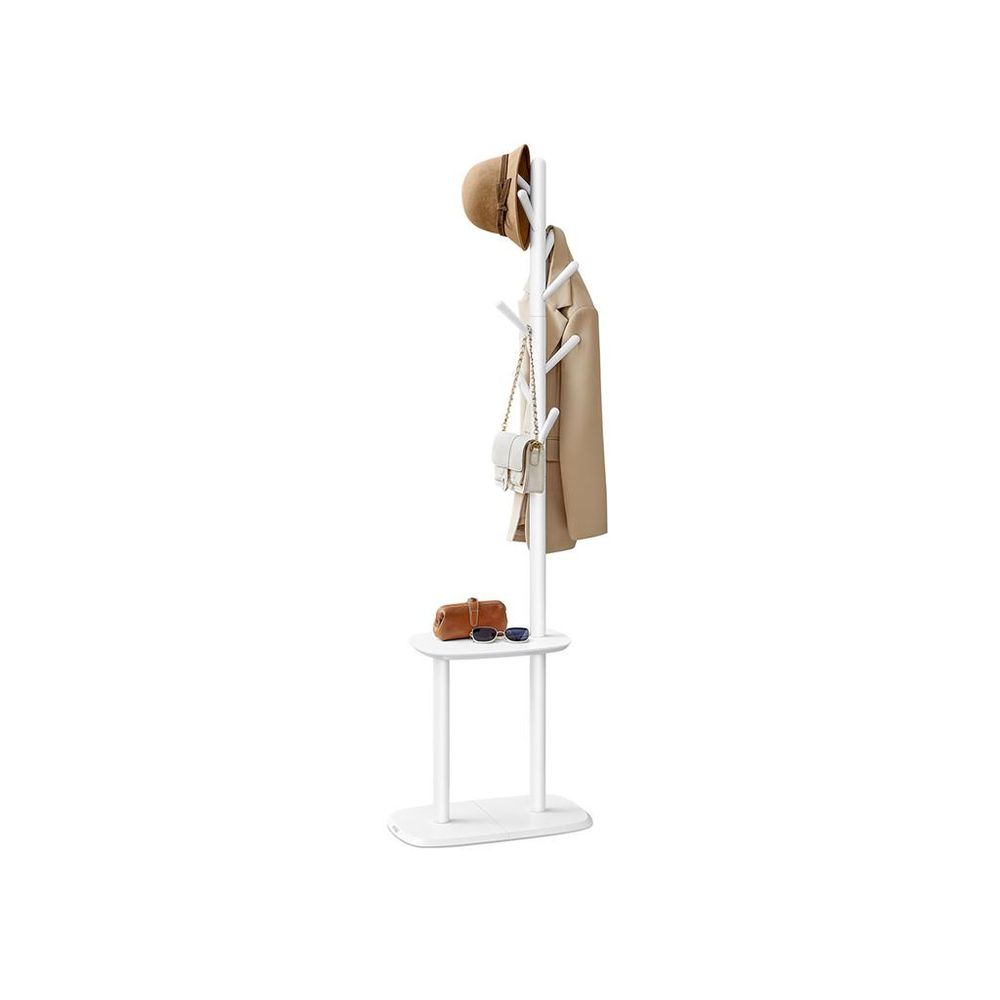 VASAGLE Hall Coat Tree with 8 Hooks and Storage Shelf 