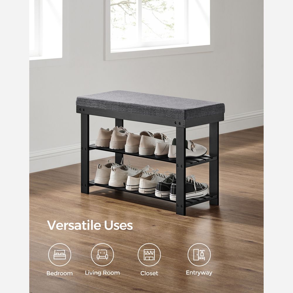 SONGMICS Bamboo Shoe Bench 