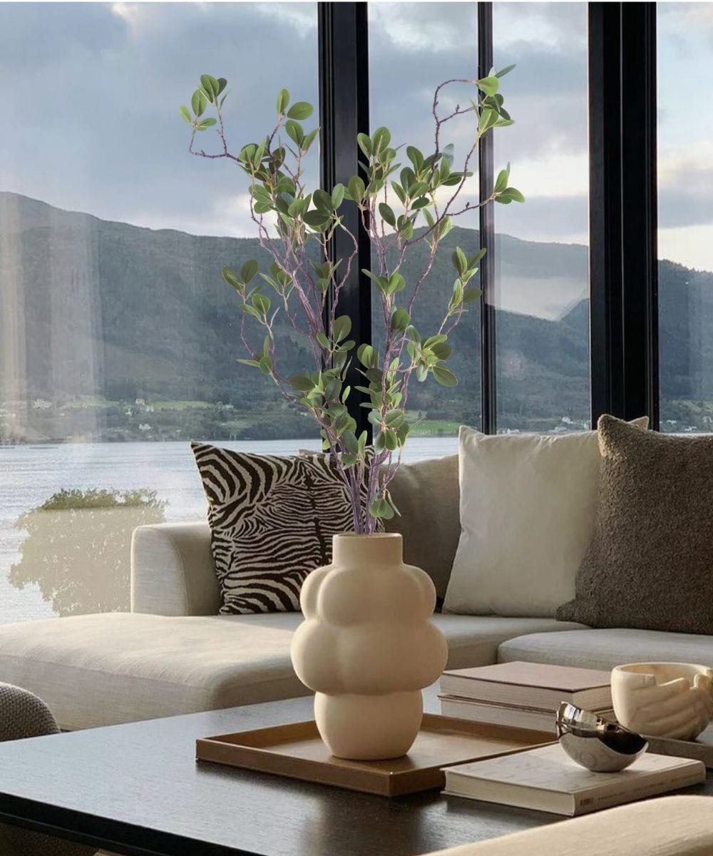 Riviera Artificial Banyan Leaf Branch 44'' X 12'' (Set Of Two) 