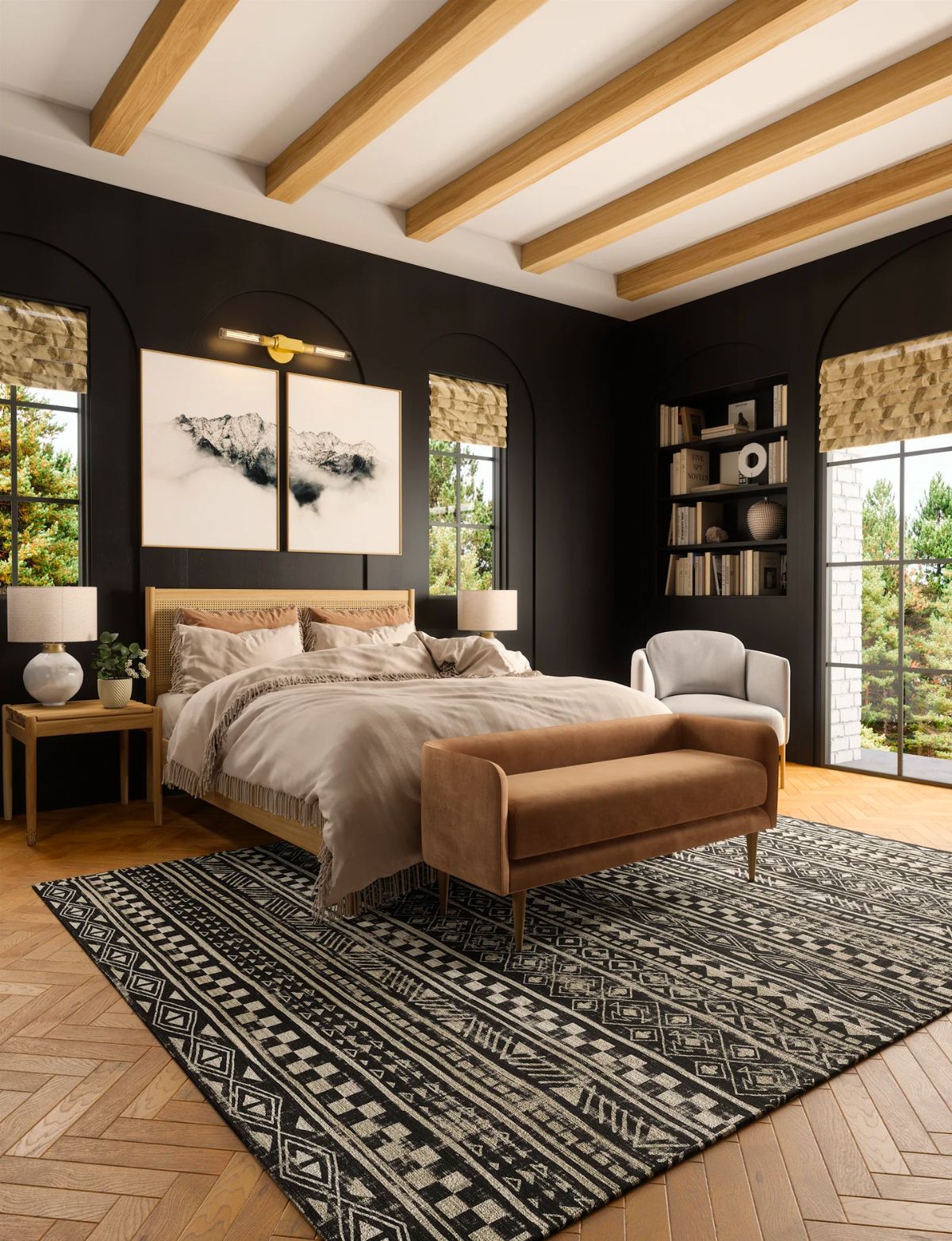 Nadine Black & White Rug 