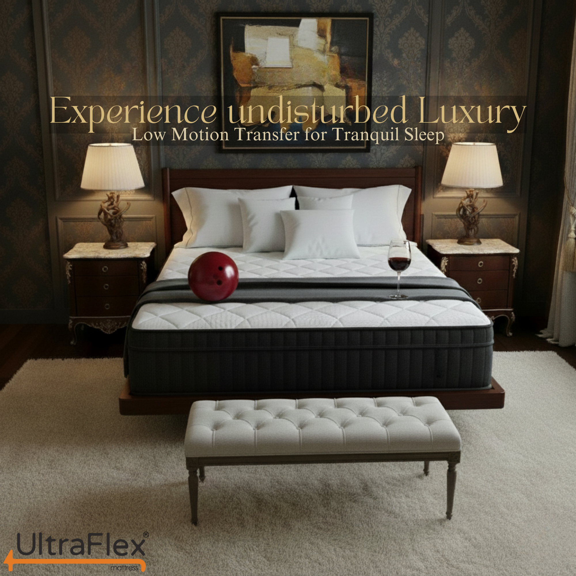 UltraFlex® Opulence Medium Firm Orthopedic Hybrid Mattress – Canadian-Made Advanced Cooling Gel & Pocket Coil System for Undisturbed Sleep & Edge-to-Edge Support