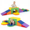 7-Piece Soft Foam Toddler Climbing Blocks Set PU Leather for 1+ Year Old-Yellow