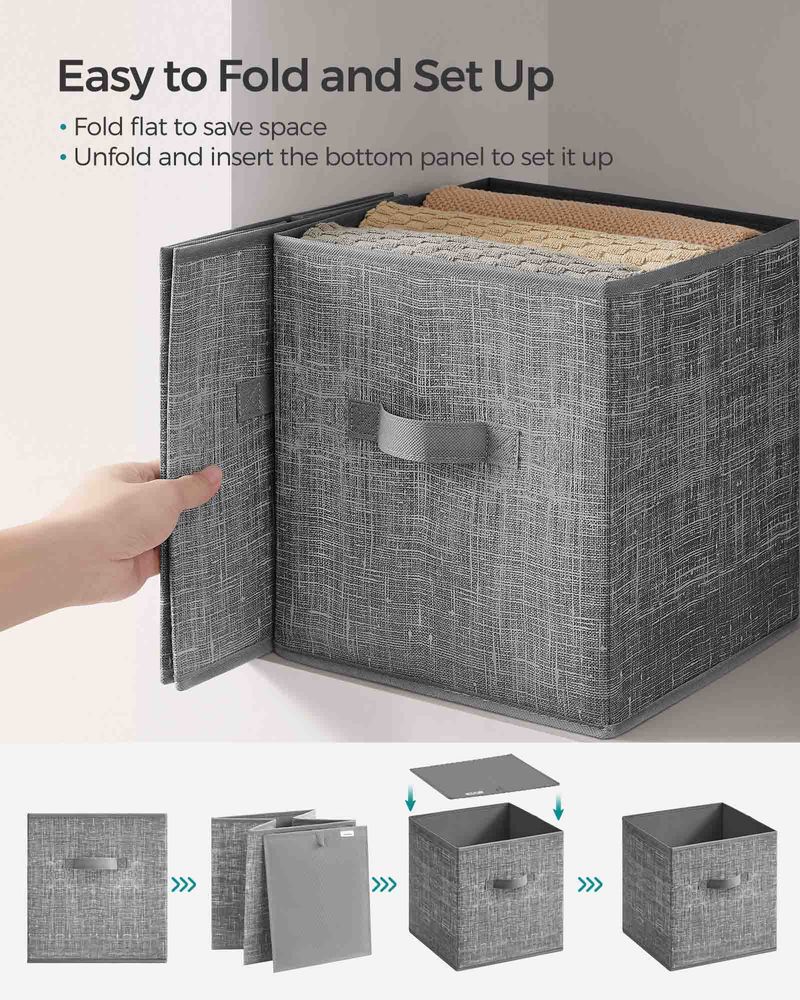 SONGMICS Set of 8 Foldable Storage Cubes 