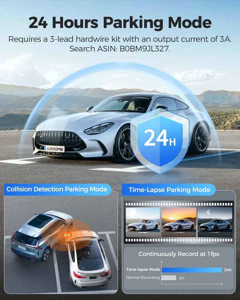AZDOME PG17 Front and Rear 4K Mirror Dash Cam 