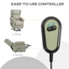 HOMCOM Wingback Lift Chair for Elderly, Power Chair Recliner with Footrest, Remote Control, Side Pockets, Cream White