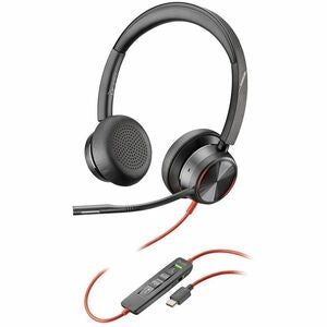 Poly Blackwire 8225 Stereo Microsoft Teams Certified USB-C Headset + USB-C/A Adapter 