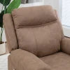 HOMCOM Manual Recliner Chair with Vibration Massage, Side Pockets, Microfibre Reclining Chair for Living Room, Brown 