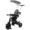 7-in-1 Baby Stroller Tricycle with Adjustable Canopy and Foldable Footrests for Ages 9-60 Months Old-Gray