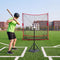 7 × 7.4 FT Baseball & Softball Practice Net with 2 Strike Zone Targets and Large Ball Collection System