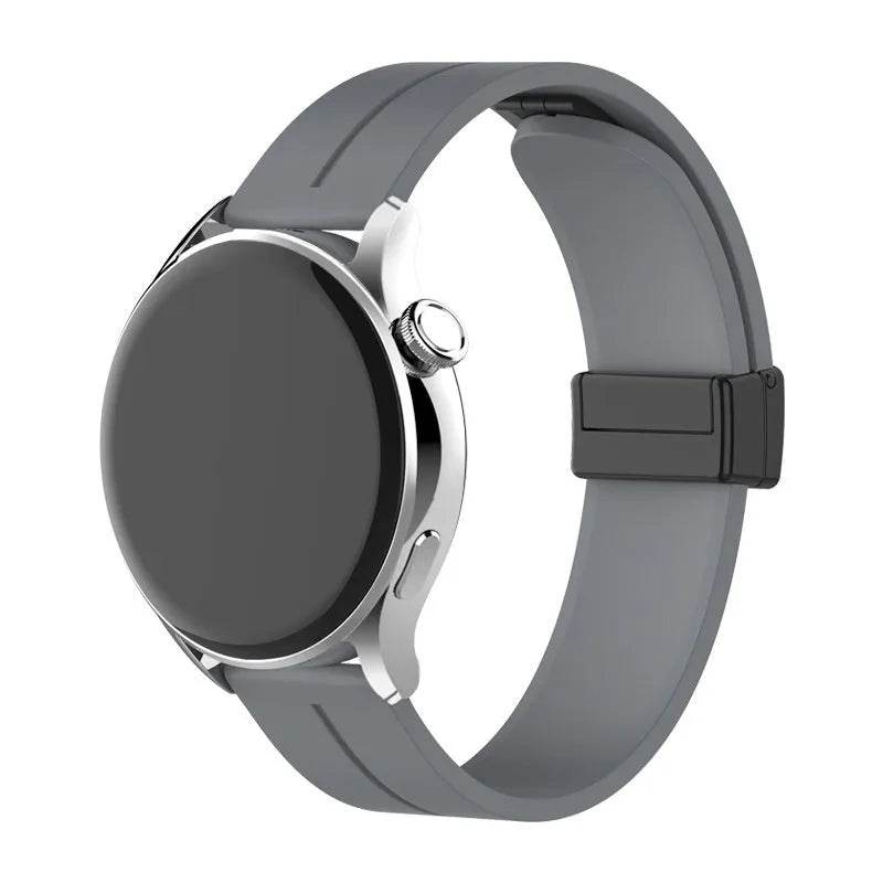 Applicable Watt4 Strap Silicone Magnetic Folding Buckle Watch Band 