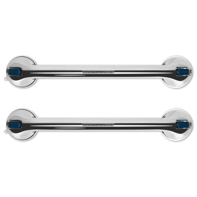 2Pcs Shower Grab Bars with Powerful Suction Cups 21.7in Long Waterproof Rustproof Bathroom Stool Bathtub Handicap Shower Grip Handle For Senior Elderl 