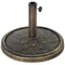 Round Patio Umbrella Base, 26 lbs Resin Umbrella Stand Base, Heavy Duty Patio Umbrella Holder, Bronze